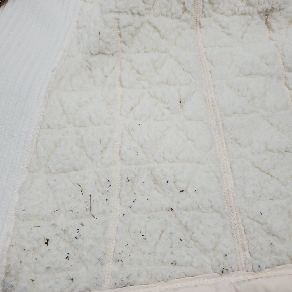 PRANA white vest quilted winter diva polyester sherpa lining S - Picture 10 of 14